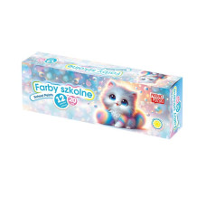 Farby Szkolne ASTRA Kotki 12 Kolorów × 20 ml Farby Plakatowe dla Dzieci