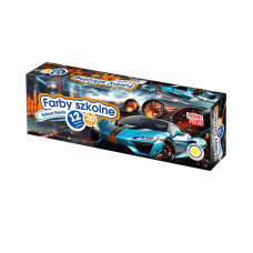 Farby Szkolne ASTRA Samochody 12 Kolorów × 20 ml Farby Plakatowe dla Dzieci