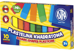 ASTRA Square Modelling Clay 10 Colours Soft Natural Plasticine