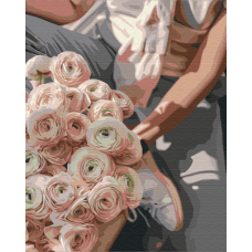ASTRA ARTEA Paint by Numbers 40 × 50 cm – Rose Bouquet