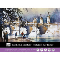 Baohong Masters Choice blok do akwareli THOMAS W SCHALLER 23x31 cm 300 gsm 20 ark 100% bawełna HOT PRESSED