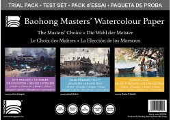 Baohong Masters Choice Watercolour sample pack 9 sheets 28x38 cm 300 gsm 100% cotton