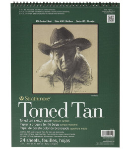 Szkicownik STRATHMORE 400 Series Toned Tan 28x36 cm 118g 24a spirala
