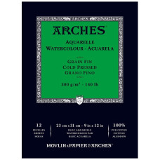 Blok do akwareli ARCHES Watercolour 23x31 cm 300g 12a Cold Pressed White 100% bawełna