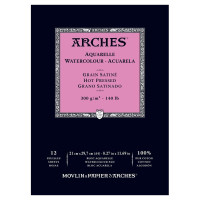 Blok do akwareli ARCHES Watercolour A4 (21x29,7 cm) 300g 12a Hot Pressed White 100% bawełna