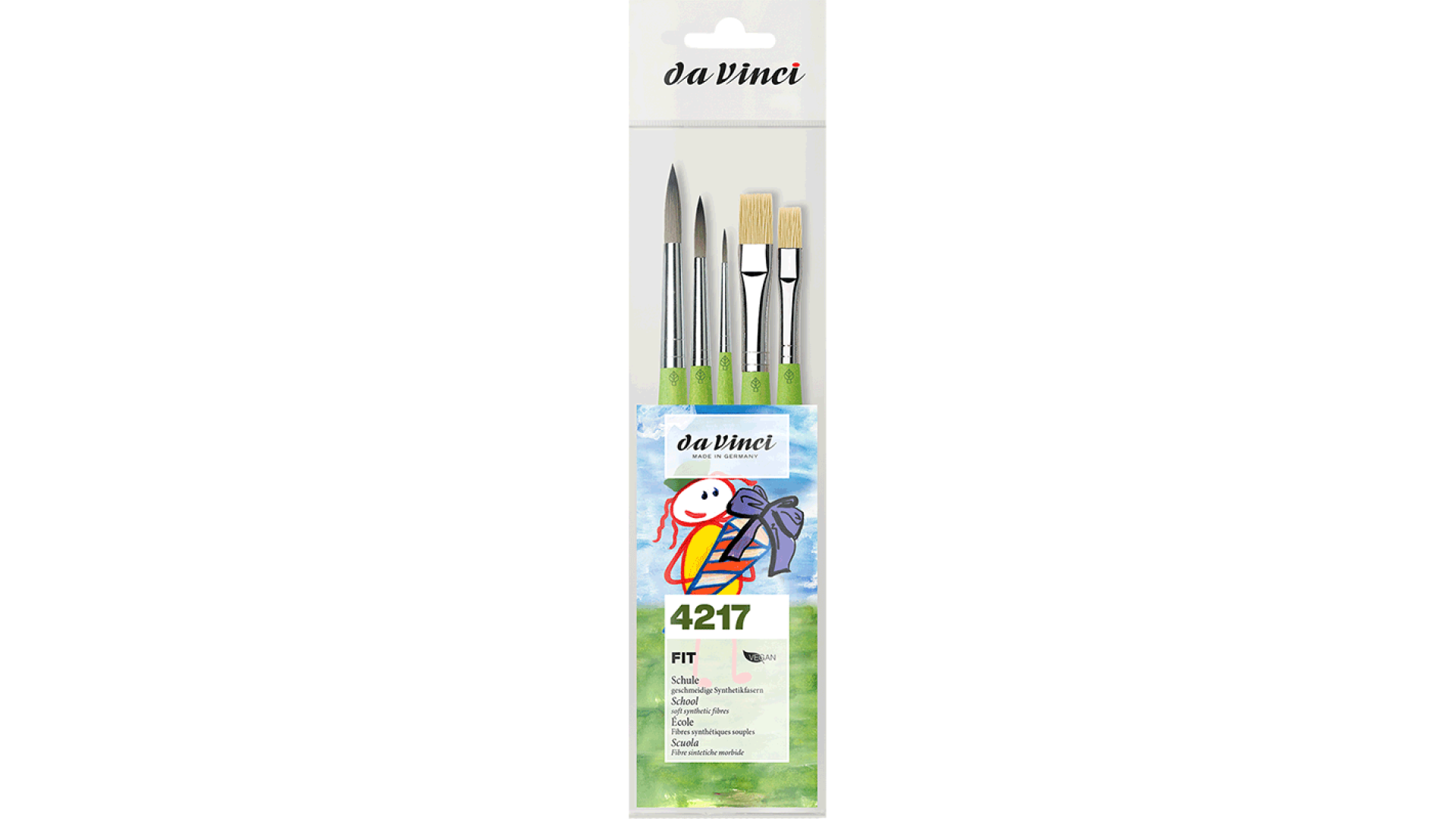 Zestaw pędzli da Vinci FIT SYNTHETICS & SYNTHETICS BRISTLE Set 4217