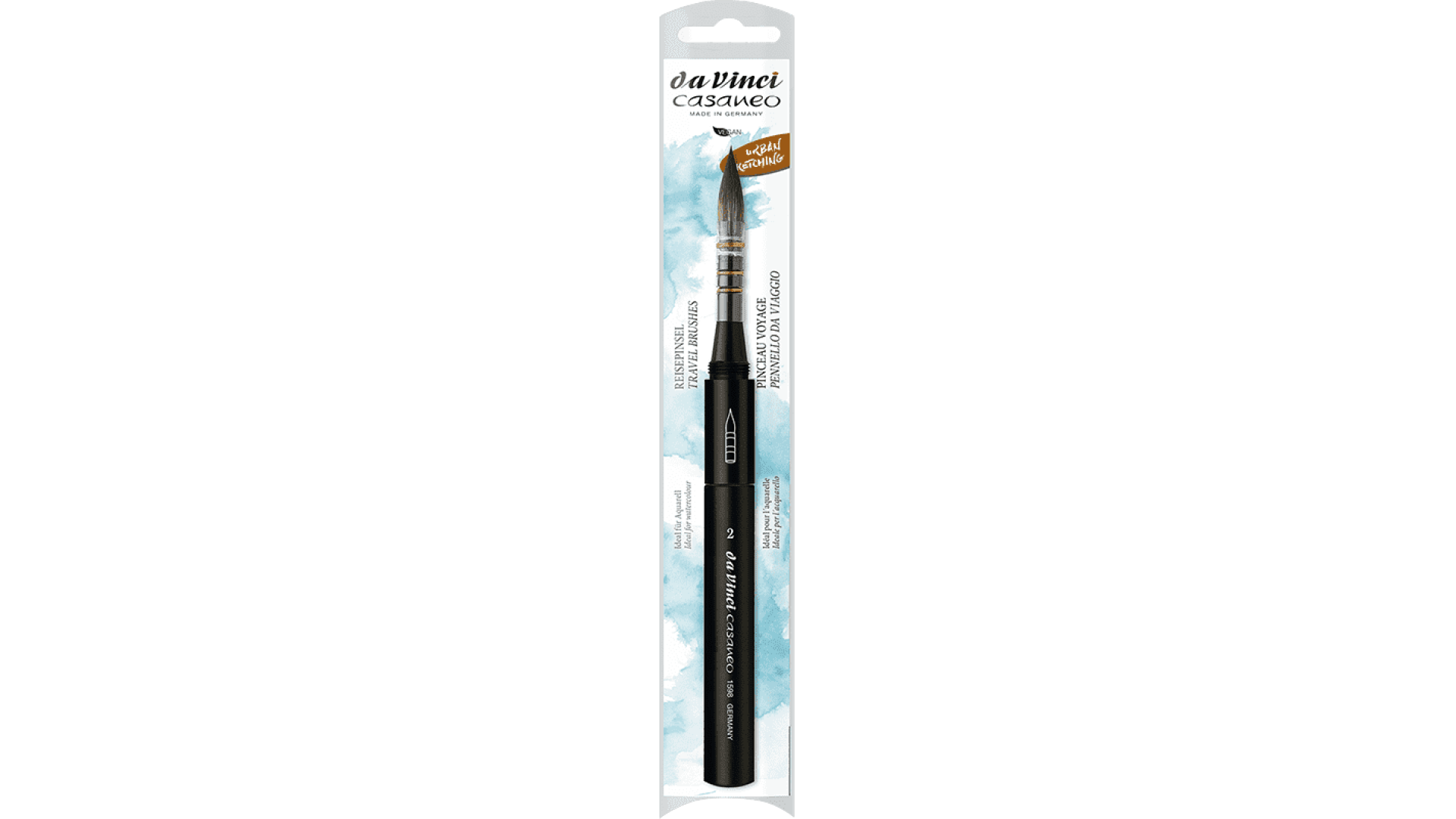 CASANEO da Vinci Watercolour travel brush round seria 1598TP Nr2