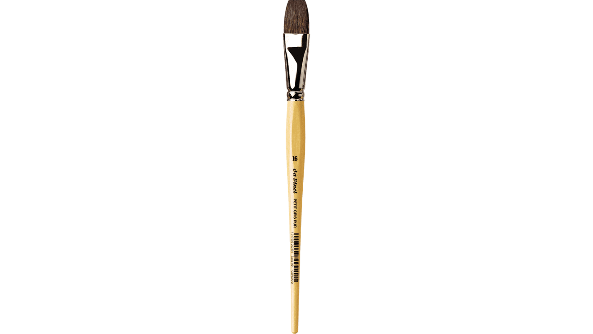 da Vinci PETIT GRIS PUR SQUIRREL Watercolour brush flat seria 991 Nr16