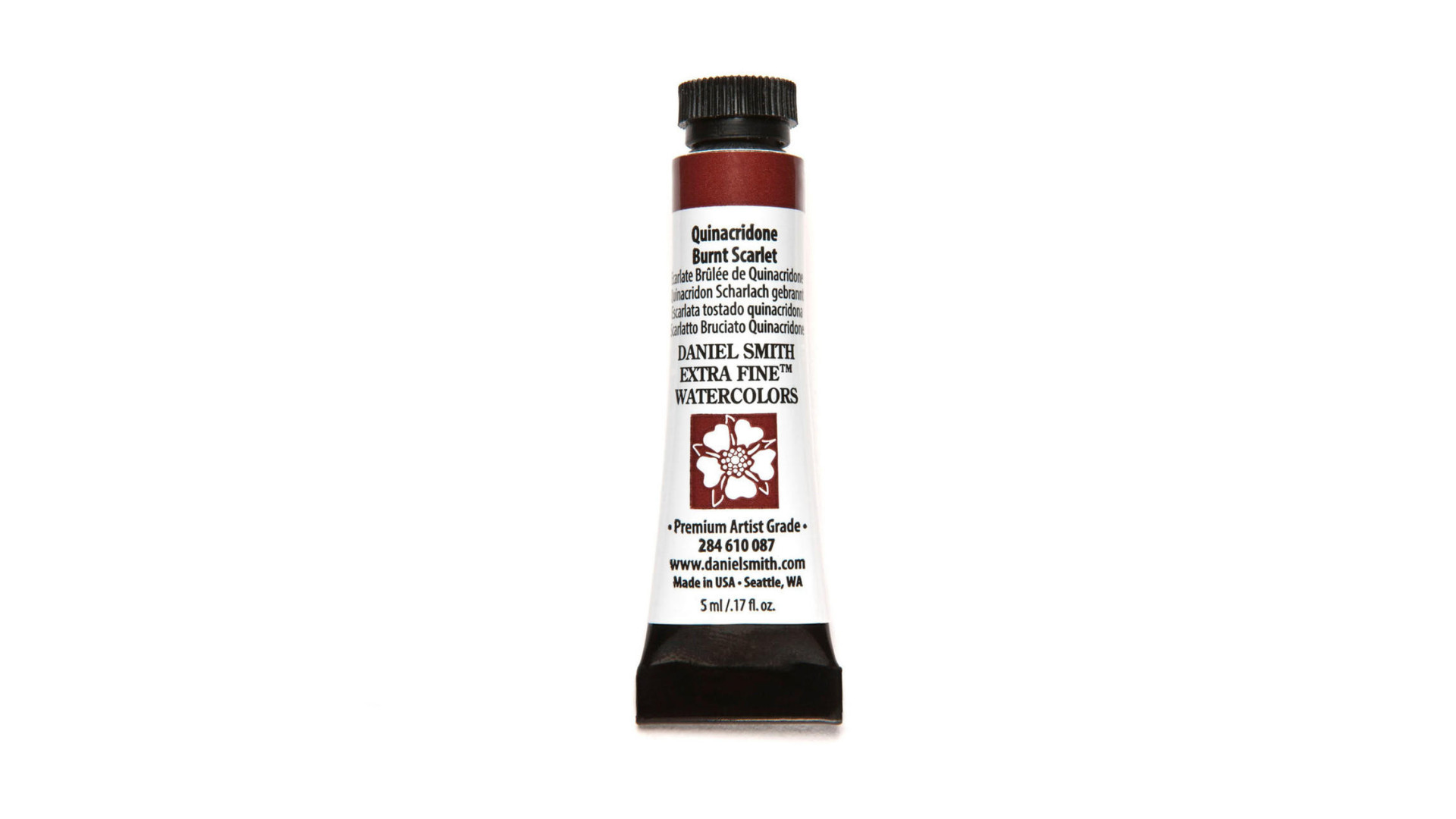 WATERCOLOUR PAINT DANIEL SMITH EXTRA FINE Quinacridone Burnt Scarlet 5ml