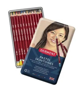 Derwent Komplet kredek PASTEL SKINTONE 12 szt metalowa kaseta