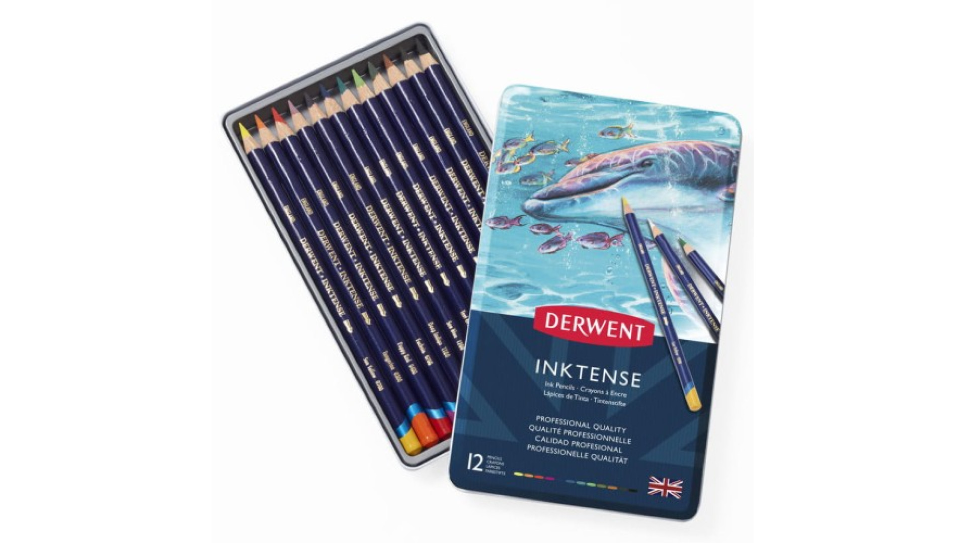 Derwent Komplet kredek INKTENSE 12 kolorów w kasetce