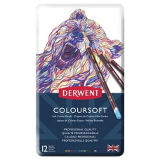 Derwent Komplet kredek COLOURSOFT 12 kolorów w kasetce