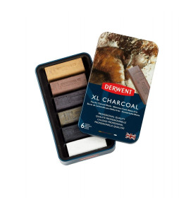 Derwent XL CHARCOAL 6 pcs in metal box