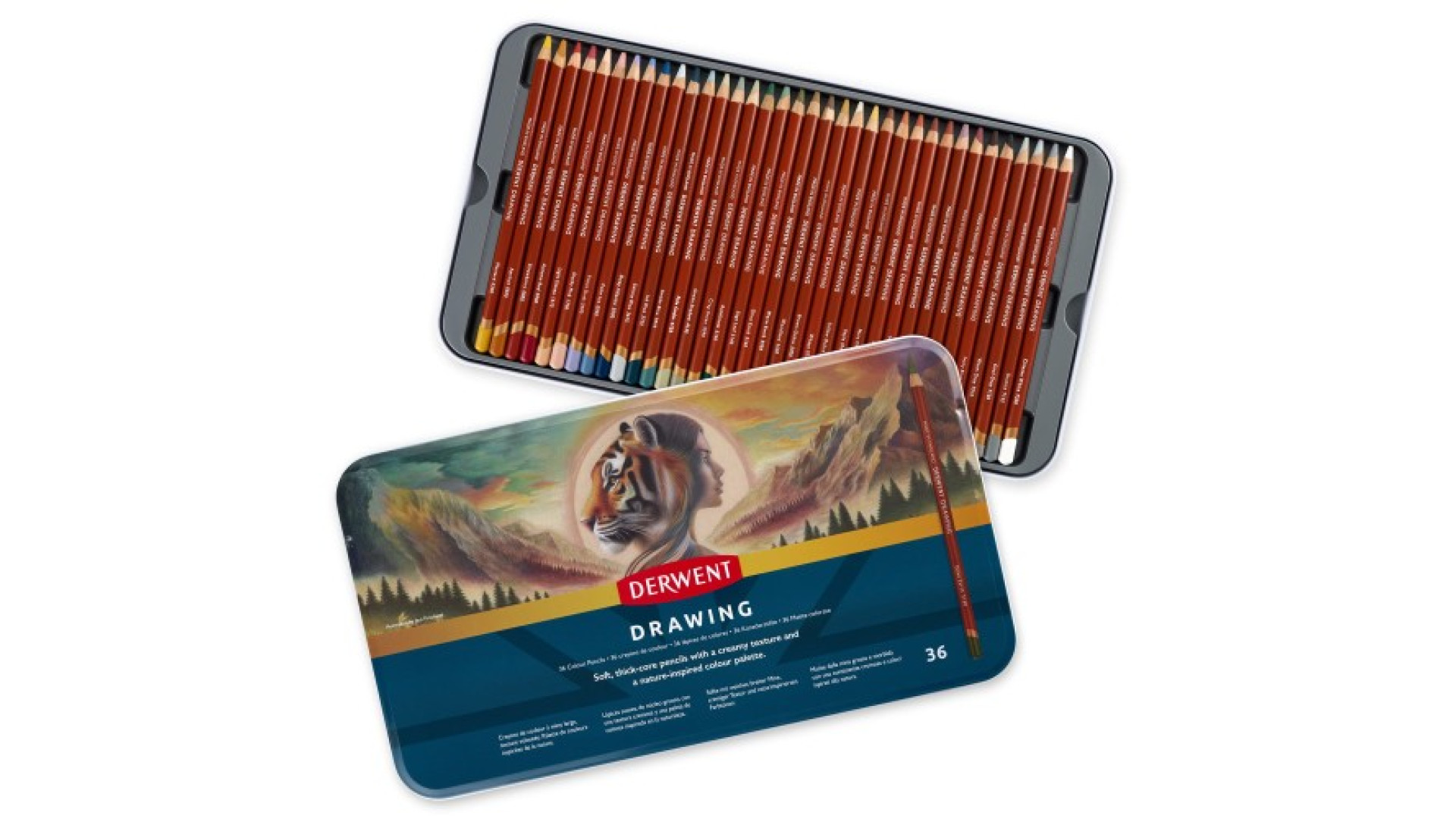Derwent Komplet kredek DRAWING 36 kolorów w kasetce