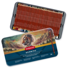 Derwent DRAWING pencils set 36 pcs metal box