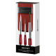 Brush set Escoda RED SYNTHETIC TRAVEL BRUSH SET