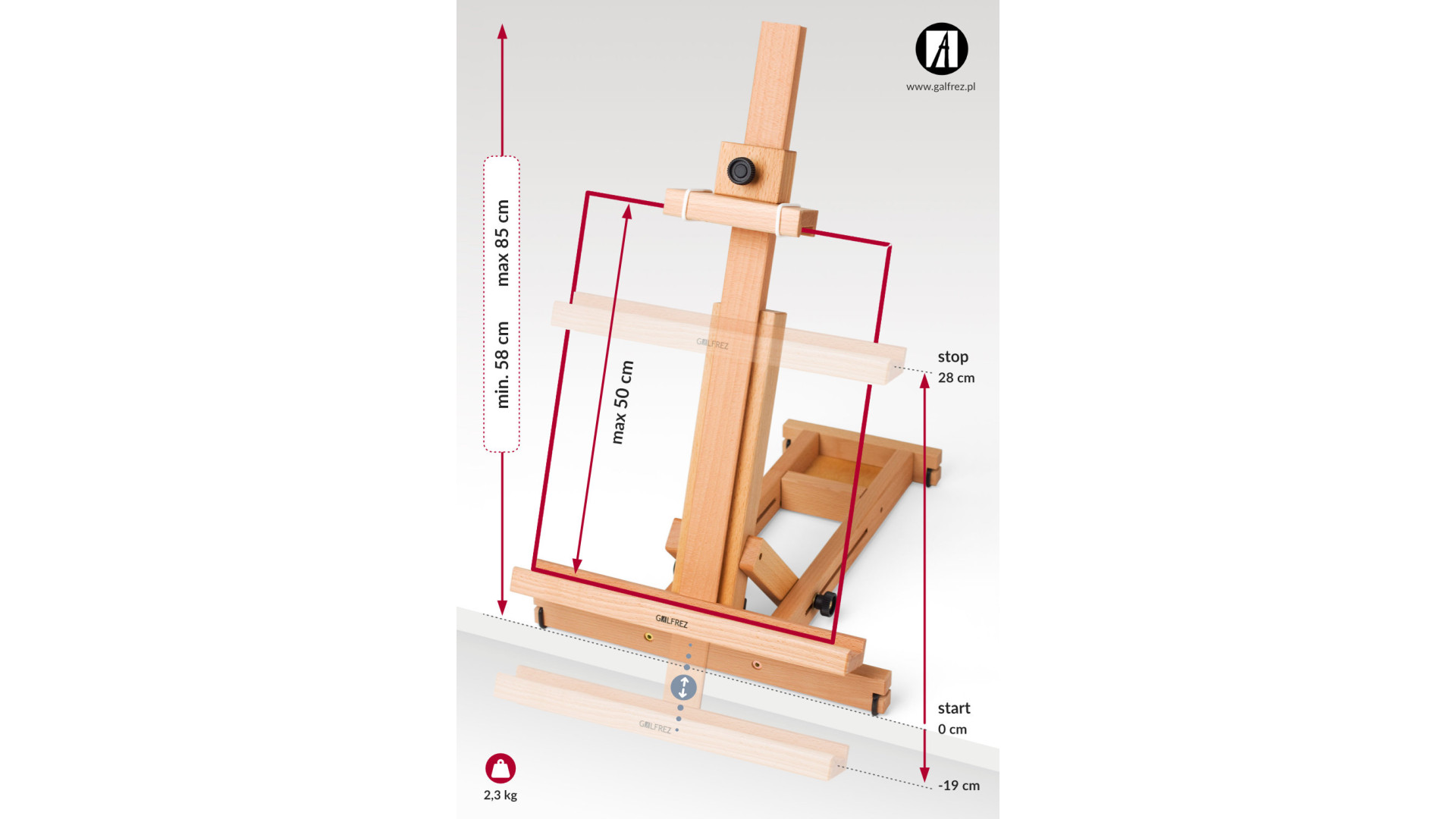  Galfrez Easel model Duarte L