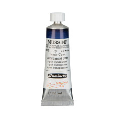 Oil paint Schmincke Mussini transparent cyan substitute 35 ml. 477