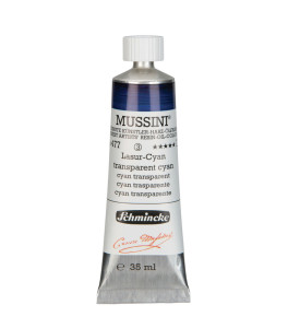Oil paint Schmincke Mussini transparent cyan substitute 35 ml. 477