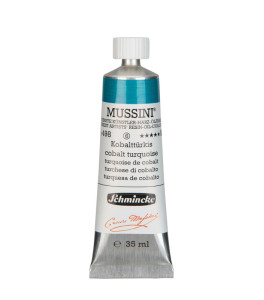 Oil paint Schmincke Mussini cobalt turquoise substitute 35 ml. 498