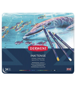 Derwent Inktense pencils set 24 pcs metal box