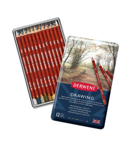 Derwent Komplet kredek DRAWING 12 kolorów w kasetce