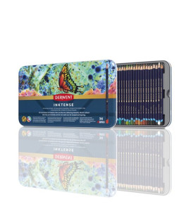 Derwent Inktense pencils set 36 colours metal box