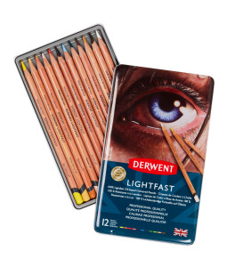 Derwent Lightfast colour pencil set 12 colours