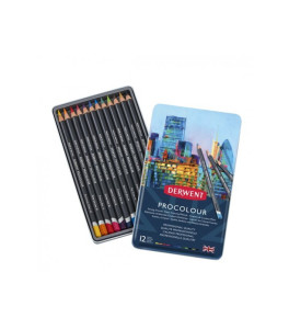 Derwent Komplet kredek PROCOLOUR 12 kol. w kasetce