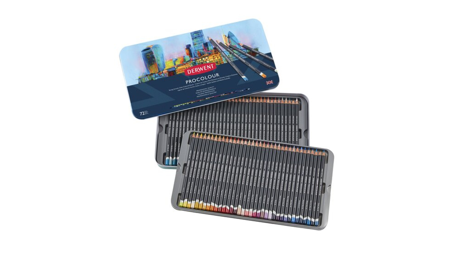 Derwent Komplet kredek PROCOLOUR 72 kol. w kasetce