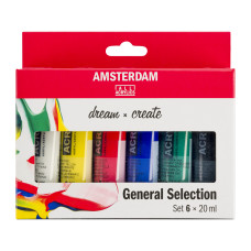 Zestaw farb akrylowych Amsterdam, 6 x 20 ml