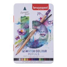 Bruynzeel Expression watercolour pencil tin 12 colours