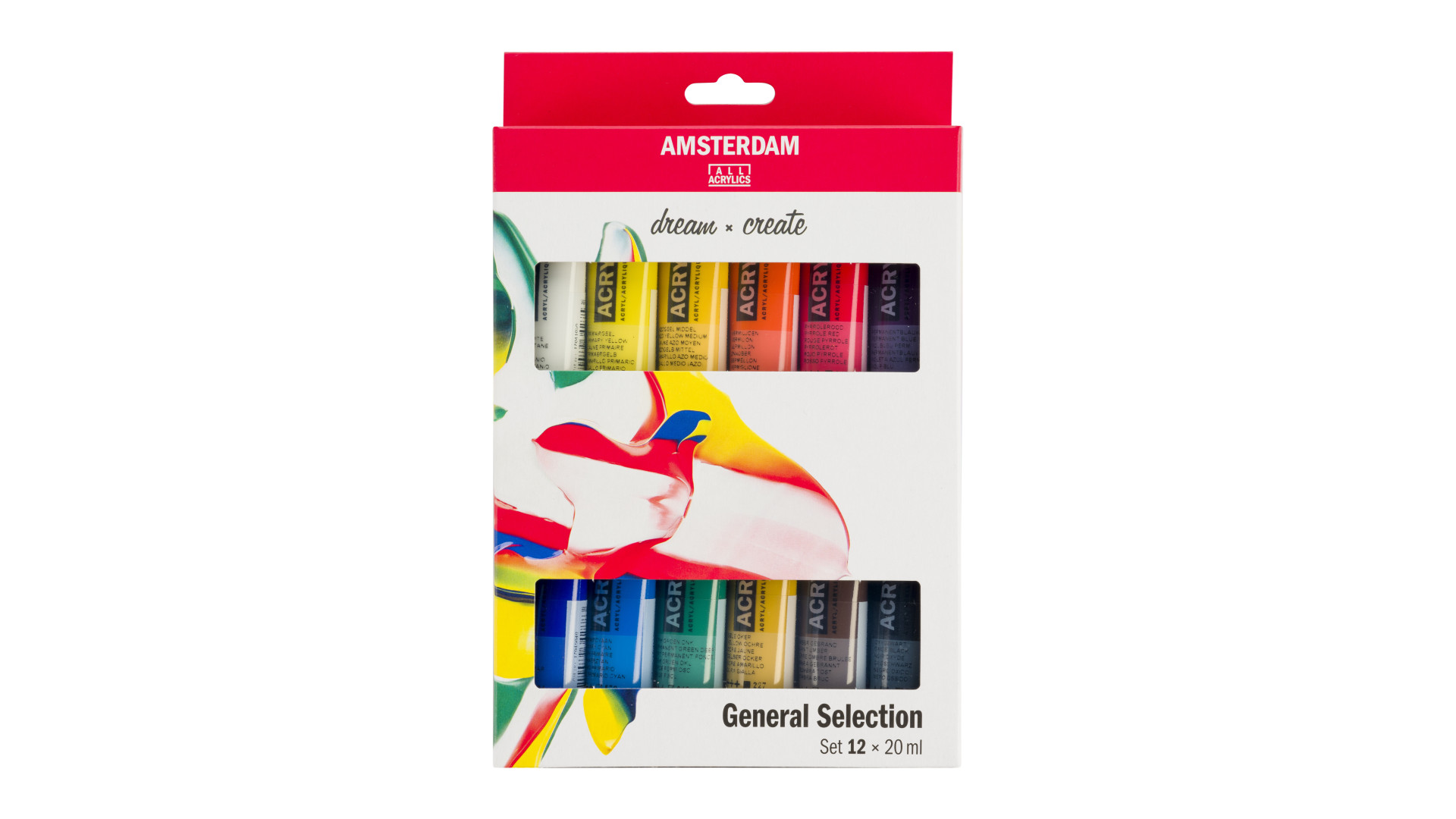 Zestaw farb akrylowych Amsterdam, 12 x 20 ml