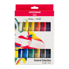 Zestaw farb akrylowych Amsterdam, 12 x 20 ml