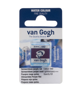 Van Gogh Watercolour Pan Quinacridone Purple Red 592