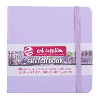 Talens Art Creation Sketchbook Pastel Violet 12 x 12 cm, 140 g, 80 sheets