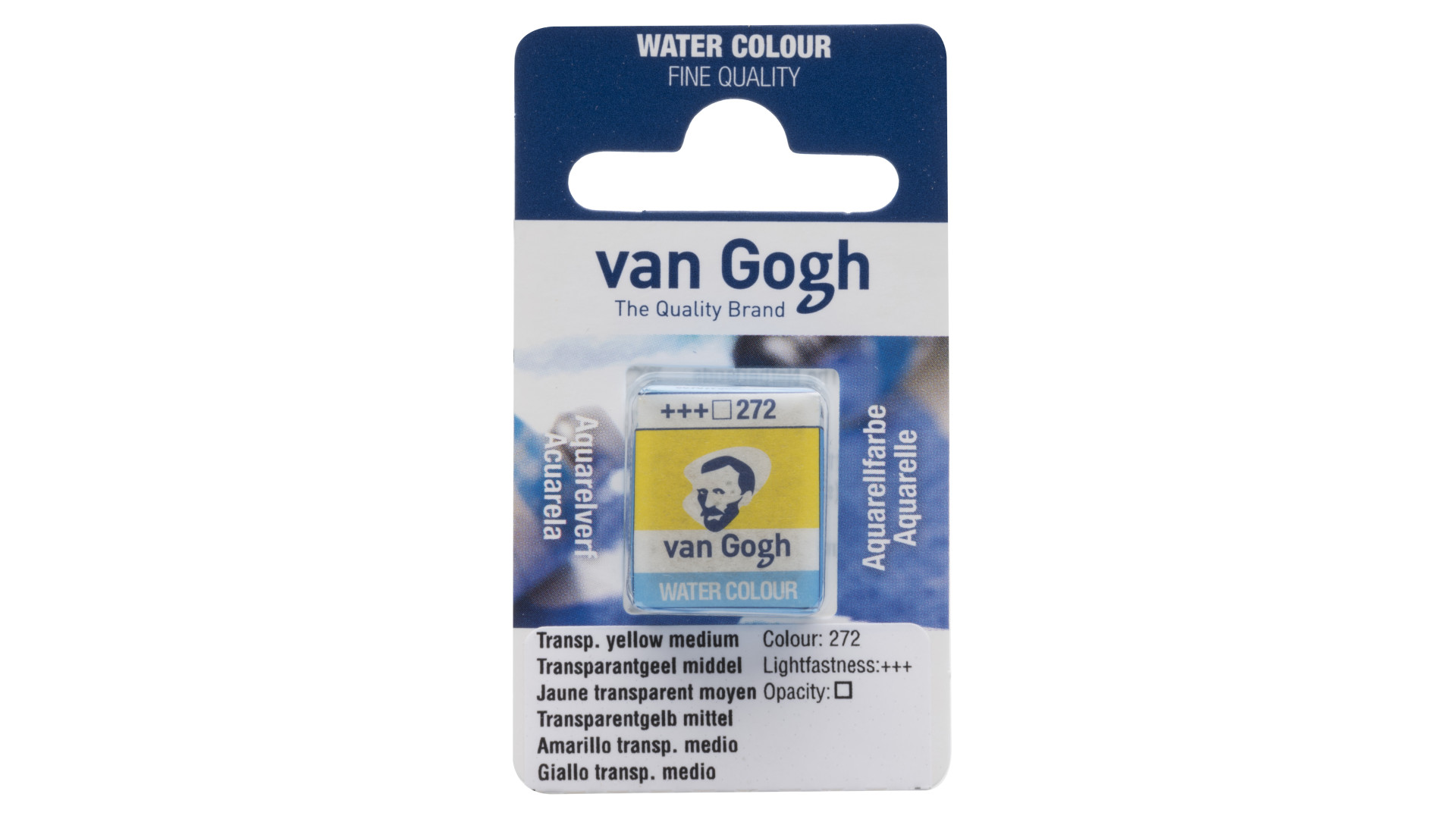 Półkostka akwareli Van Gogh Transparent Yellow Medium 272