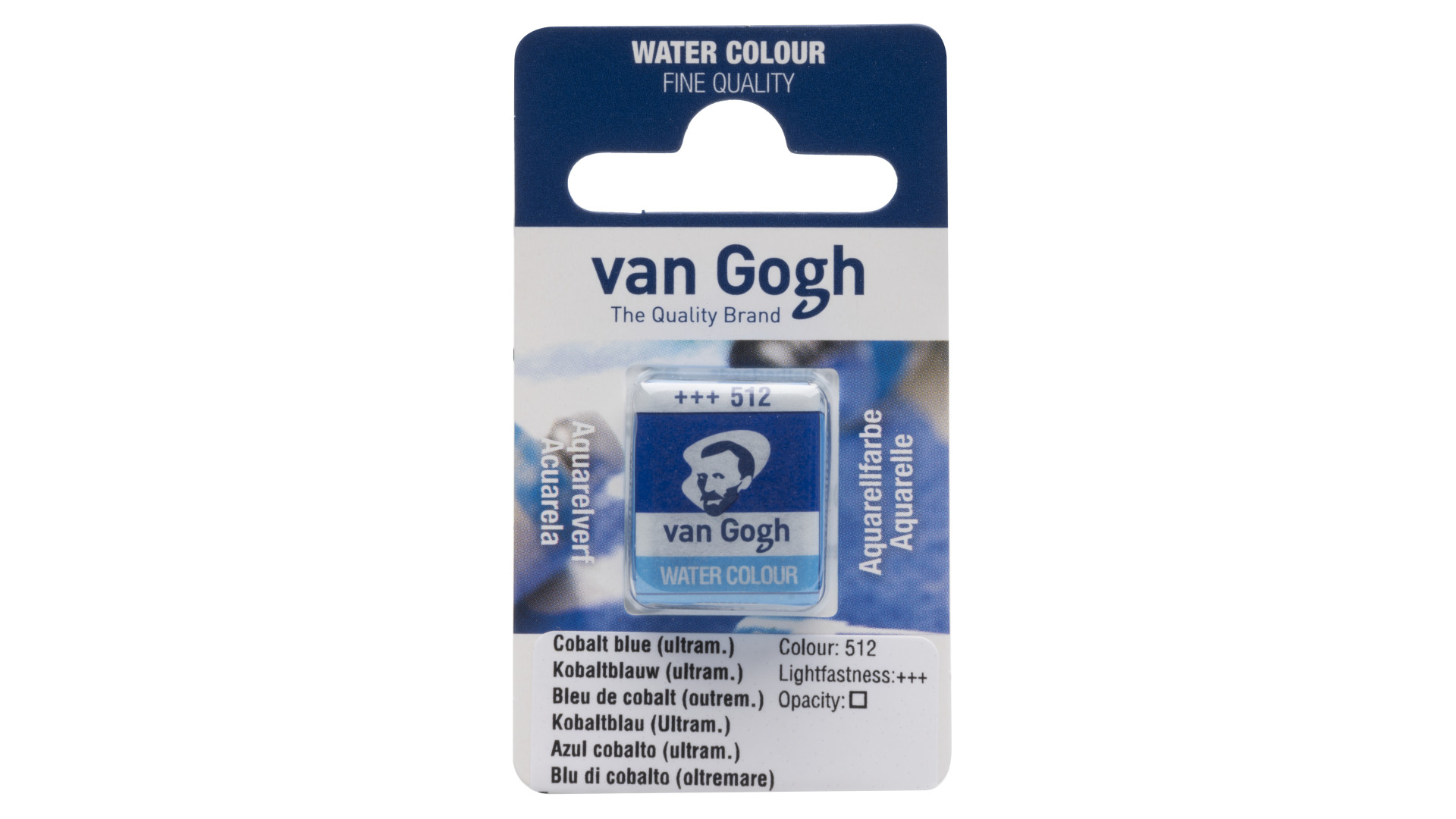 Półkostka akwareli Van Gogh Cobalt Blue (Ultramarine) 512