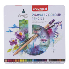 Bruynzeel Expression watercolour pencil tin 24 colours