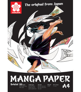 Sakura Manga paper pad | 29.7 x 21 cm (A4), 250 g, 20 sheets