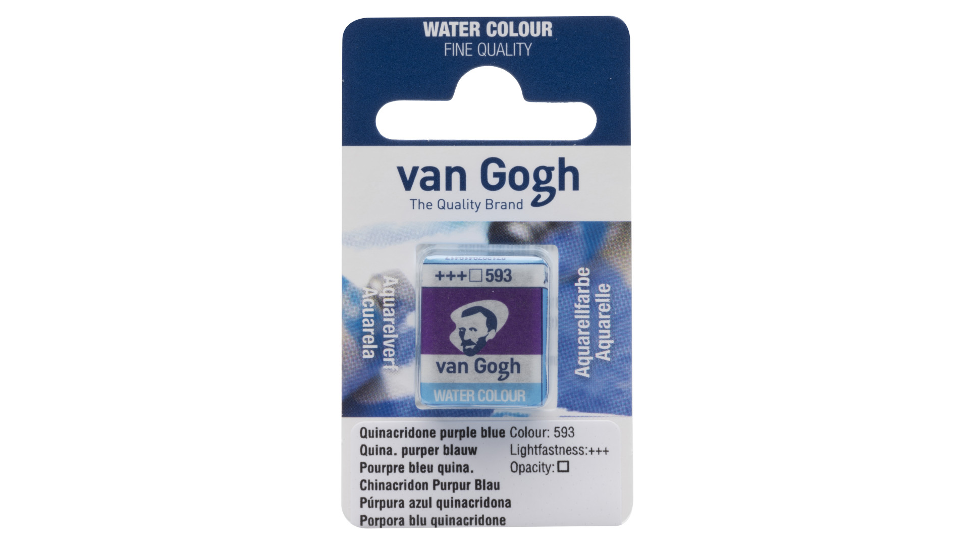 Półkostka akwareli Van Gogh Quinacridone Purple Bluish 593