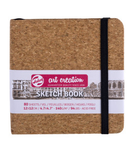 Talens Art Creation Sketchbook Cork | 12 x 12 cm, 140 g, 80 sheets