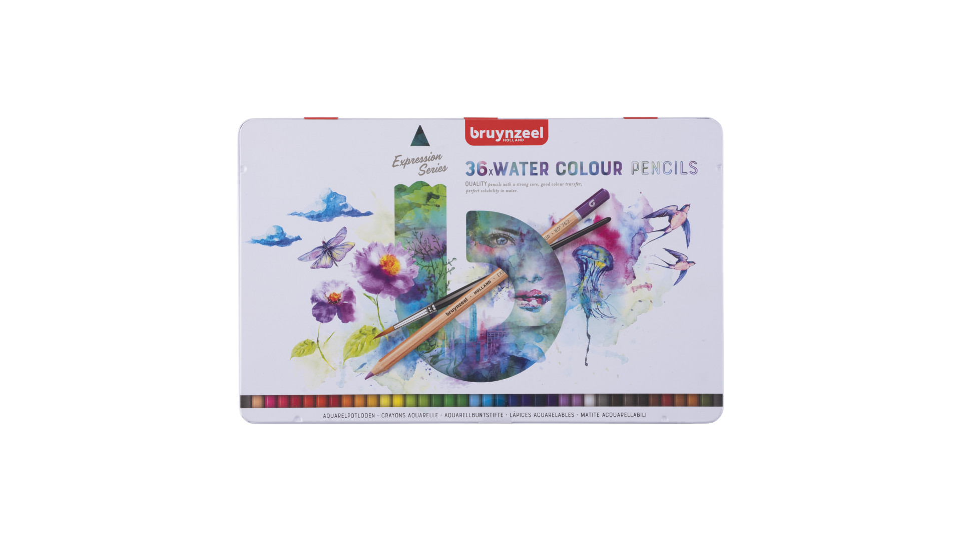 Bruynzeel Expression watercolour pencil tin 36 colours