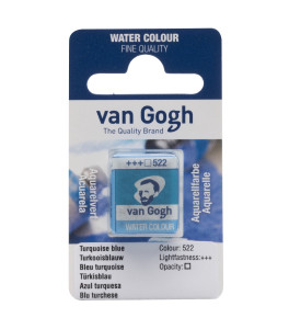 Van Gogh Watercolour Pan Turquoise Blue 522