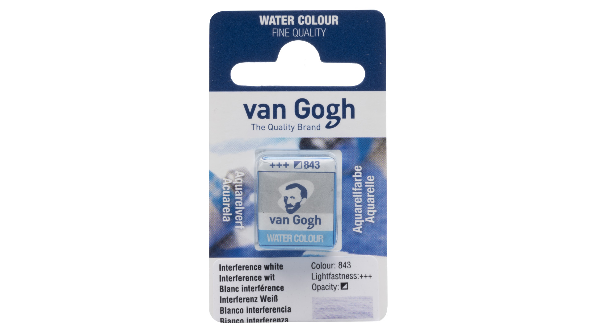 Półkostka akwareli Van Gogh Interference White 843