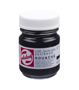 Talens Gouache Extra Fine Quality Bottle 50 ml Neutral Black 737