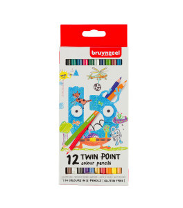 Bruynzeel Twin points colour pencil set 12 colours