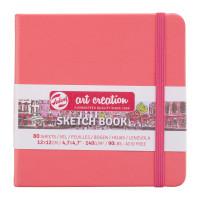 Talens Art Creation Sketchbook Coral Red 12 x 12 cm, 140 g, 80 sheets
