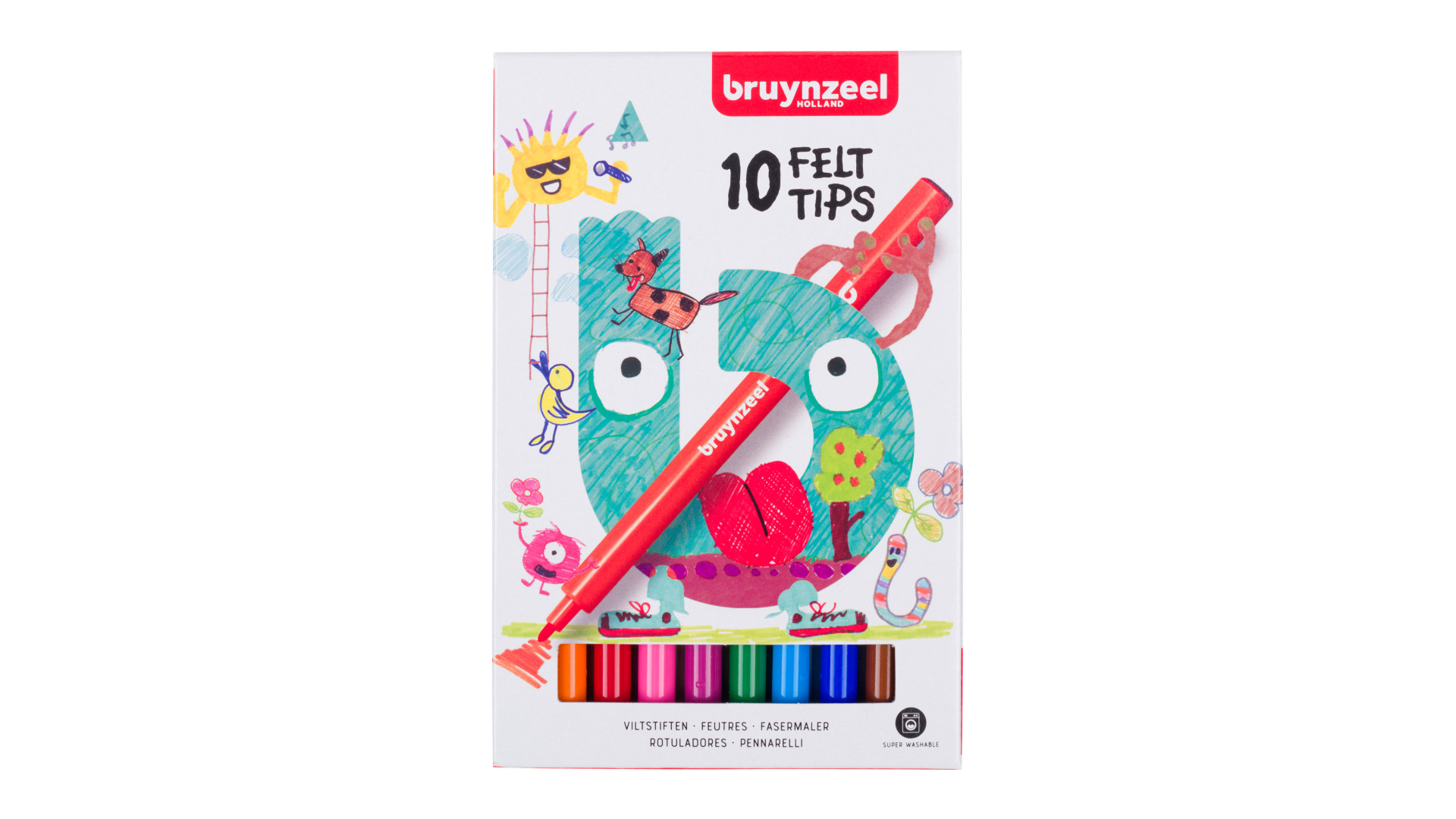 Zestaw 10 Flamastrów Bruynzeel Kids