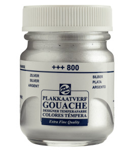 Talens Gouache Extra Fine Quality Bottle 50 ml Silver 800